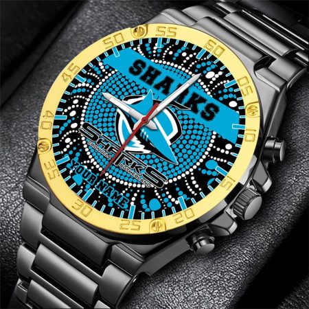 Cronulla Sutherland Sharks NRL Mode Personalized Watch Men Gift For Fans