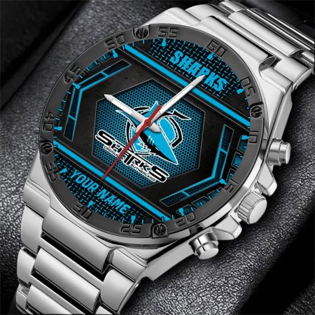 Cronulla Sutherland Sharks NRL Personalized Watch Men Gift For Fans