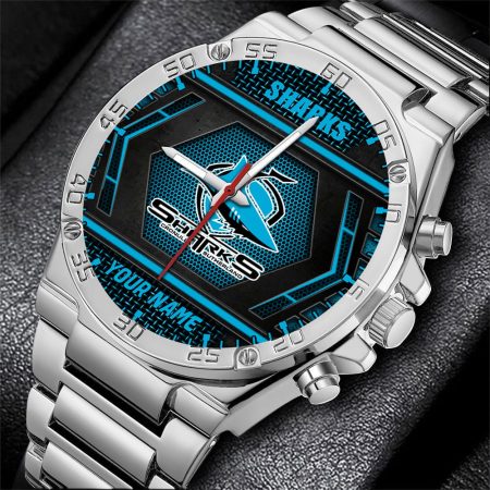 Cronulla Sutherland Sharks NRL Personalized Watch Men Gift For Fans