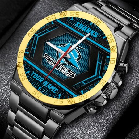 Cronulla Sutherland Sharks NRL Personalized Watch Men Gift For Fans