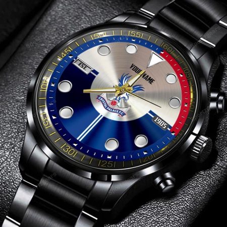 Crystal Palace EPL Personalized Black Stainless Steel Watch Gift For Fans
