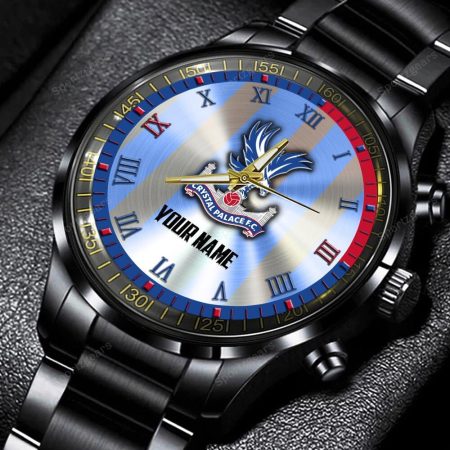 Crystal Palace EPL Personalized New Black Hand Watch Gift For Fans