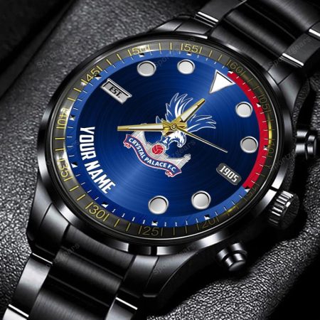 Crystal Palace EPL Personalized New Black Hand Watch Gift For Fans