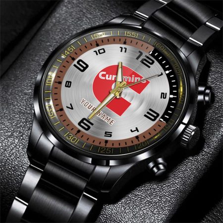 Cummins Car Personalized Black Stainless Steel Hand Watch For Fan