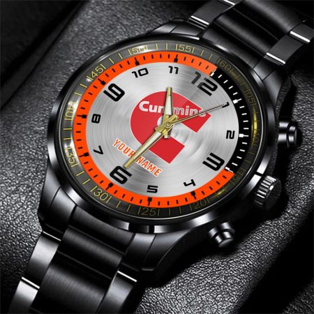 Cummins Car Personalized Black Stainless Steel Hand Watch For Fan