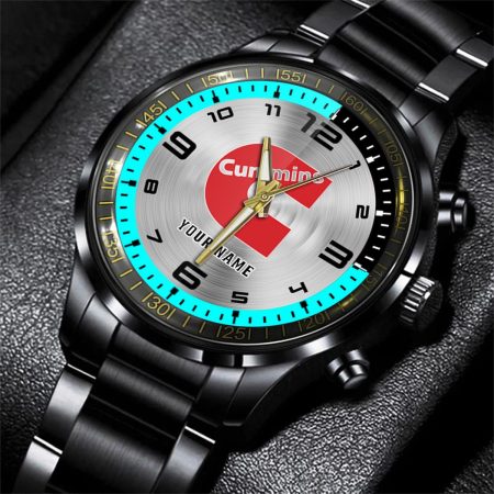 Cummins Car Personalized Black Stainless Steel Hand Watch For Fan