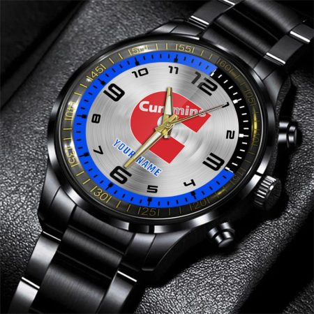 Cummins Car Personalized Black Stainless Steel Hand Watch For Fan