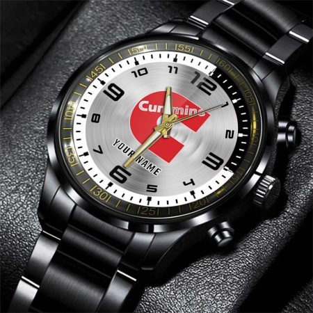 Cummins Car Personalized Black Stainless Steel Hand Watch For Fan