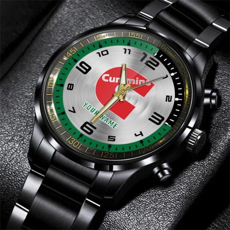 Cummins Car Personalized Black Stainless Steel Hand Watch For Fan