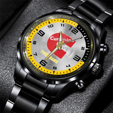 Cummins Car Personalized Black Stainless Steel Hand Watch For Fan