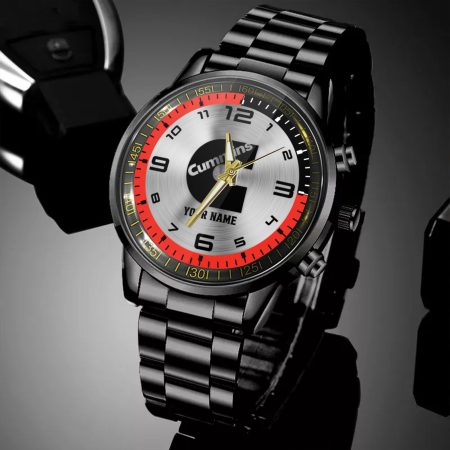 Cummins Trucks Brand Personalized Black Hand Watch Gifts For Fans
