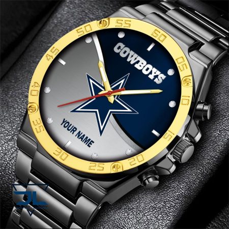 Dallas Cowboys NFL Personalized Black Hand Watch Gifts For Fans