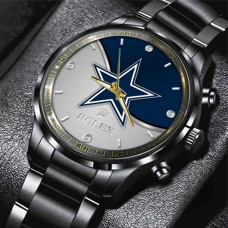 Dallas Cowboys NFL x Rolex Black Stainless Steel Watch Gift For Fan