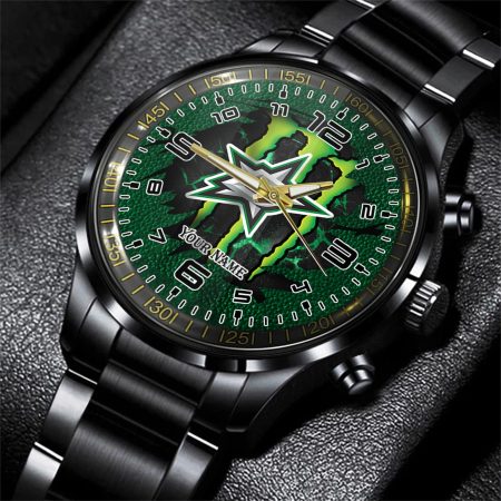 Dallas Stars NHL Personalized 3D Black Men Hand Watch Gift For Fans