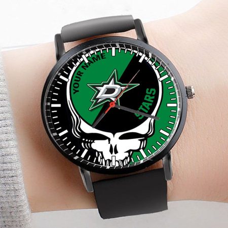 Dallas Stars NHL Personalized 3D Men Leather Hand Watch Gift For Fans For Father