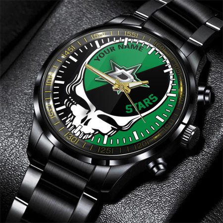 Dallas Stars NHL Skull Personalized Hand Watch Gift For Fans