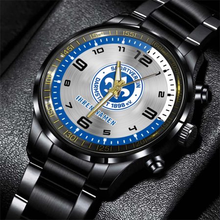 Darmstadt 98 Bundesliga Personalized Black Stainless Steel Hand Watch For Fan