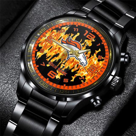 Denver Broncos NFL Personalized 3D Men Hand Watch Gift For Fans For Father