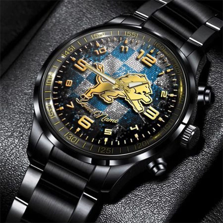 Detroit Lions NFL Personalized 3D Men Hand Watch Gift For Fans For Father