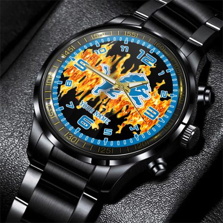 Detroit Lions NFL Personalized 3D Men Hand Watch Gift For Fans For Father