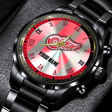 Detroit Red Wings NHL Personalized New Black Hand Watch Gift For Fans