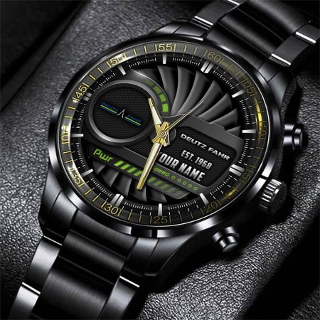 Deutz Fahr Tractor Personlazied Black Fashion Hand Watch Gifts For Dad