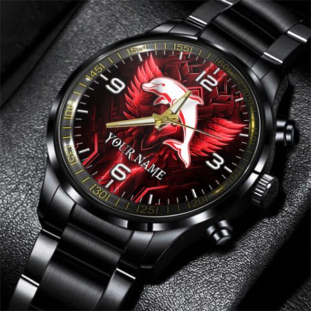 Dolphins NRL Personalized Black Hand Watch Gift For Fans