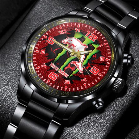Dolphins NRL Personalized Style 3D Men Hand Watch Gift For Fans