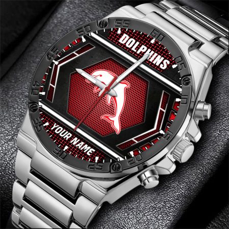 Dolphins NRL Personalized Watch Men Gift For Fans