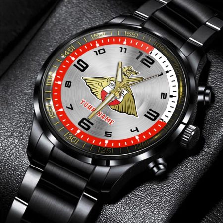 Doncaster Rovers EFL Personalized Black Stainless Steel Hand Watch For Fan