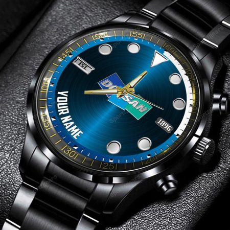 Doosan Tractor Personalized Black Hand Watch Gift For Fans
