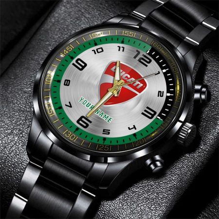 Ducatti Car Personalized Black Stainless Steel Hand Watch For Fan
