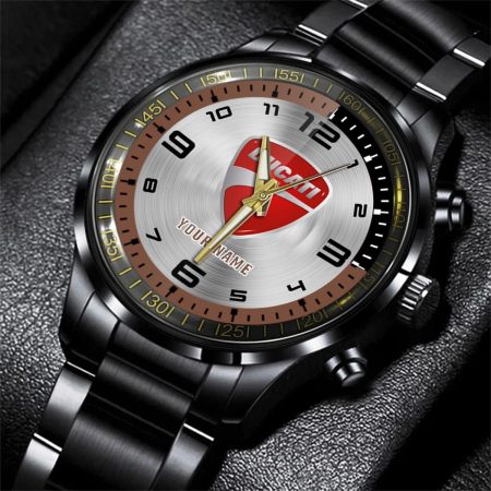 Ducatti Car Personalized Black Stainless Steel Hand Watch For Fan