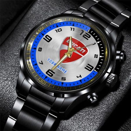 Ducatti Car Personalized Black Stainless Steel Hand Watch For Fan