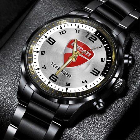 Ducatti Car Personalized Black Stainless Steel Hand Watch For Fan