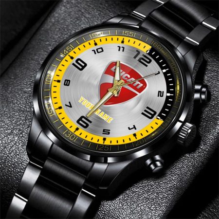 Ducatti Car Personalized Black Stainless Steel Hand Watch For Fan