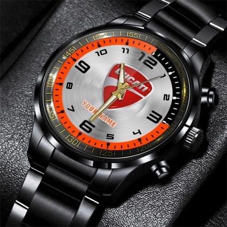 Ducatti Car Personalized Black Stainless Steel Hand Watch For Fan