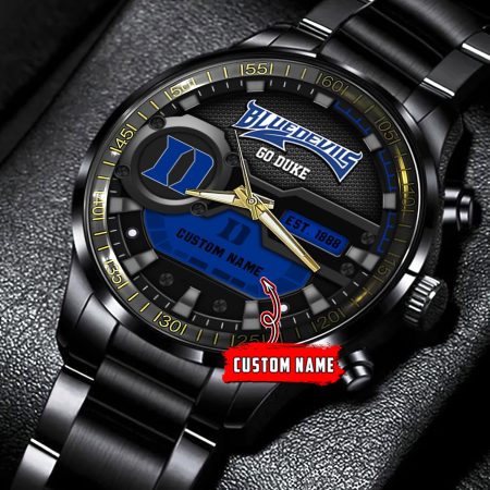 Duke Blue Devils NCAA Personalized Black Hand Watch Gift For Fans