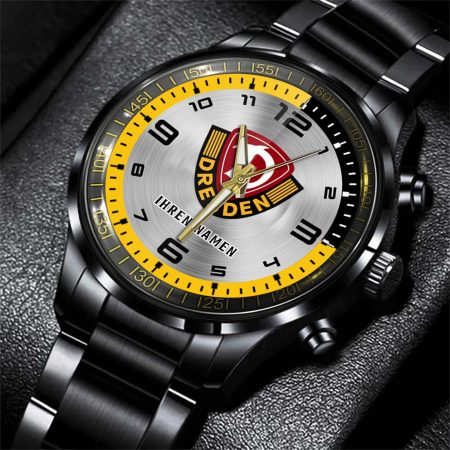 Dynamo Dresden Bundesliga Personalized Black Stainless Steel Hand Watch For Fan