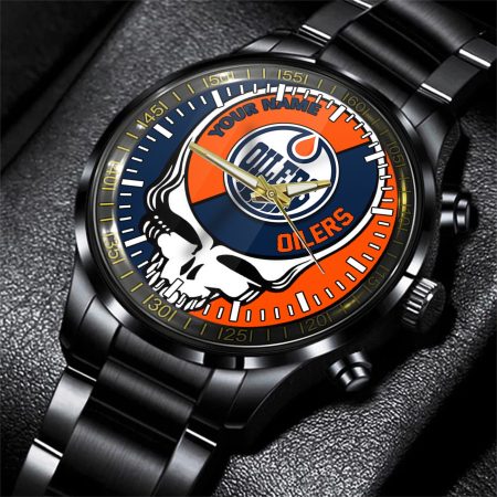 Edmonton Oilers NHL Personalized Men Hand Watch Gift For Fans