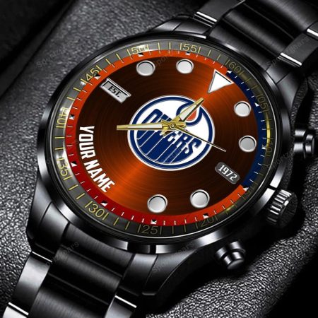 Edmonton Oilers NHL Personalized New Black Hand Watch Gift For Fans