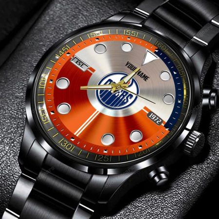 Edmonton Oilers NHL Personalized New Black Hand Watch Gift For Fans