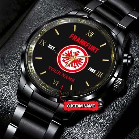 Eintracht Frankfurt Bundesliga New Personalized Black Stainless Steel Watch Gifts For Fans