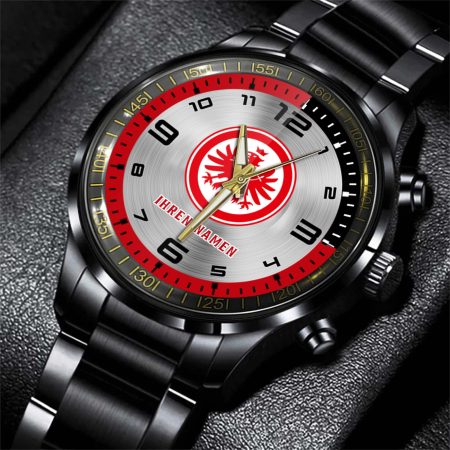 Eintracht Frankfurt Bundesliga Personalized Black Stainless Steel Hand Watch For Fan
