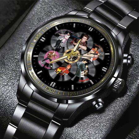 Elvis Presley Music Black Stainless Steel Watch Gift For Fan
