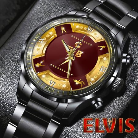 Elvis Presley Music Black Stainless Steel Watch Gift For Fan