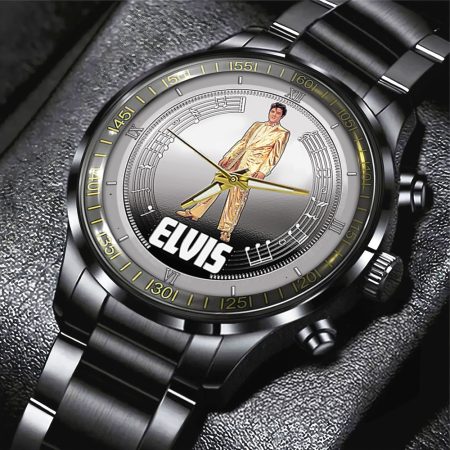 Elvis Presley Music Black Stainless Steel Watch Gift For Fan