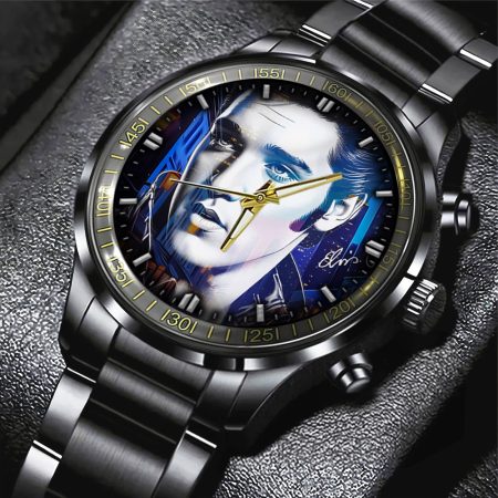 Elvis Presley Music Black Stainless Steel Watch Gift For Fan