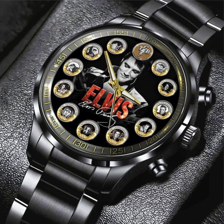 Elvis Presley Music Black Stainless Steel Watch Gift For Fan