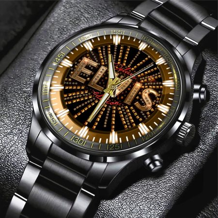 Elvis Presley Music Black Stainless Steel Watch Gift For Fan